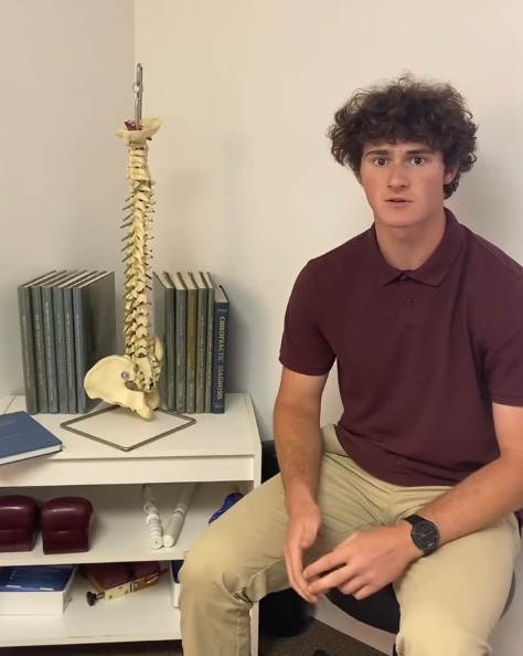 Teenage patient sharing their scoliosis chiropractic care experience at Cucci Chiropractic.
